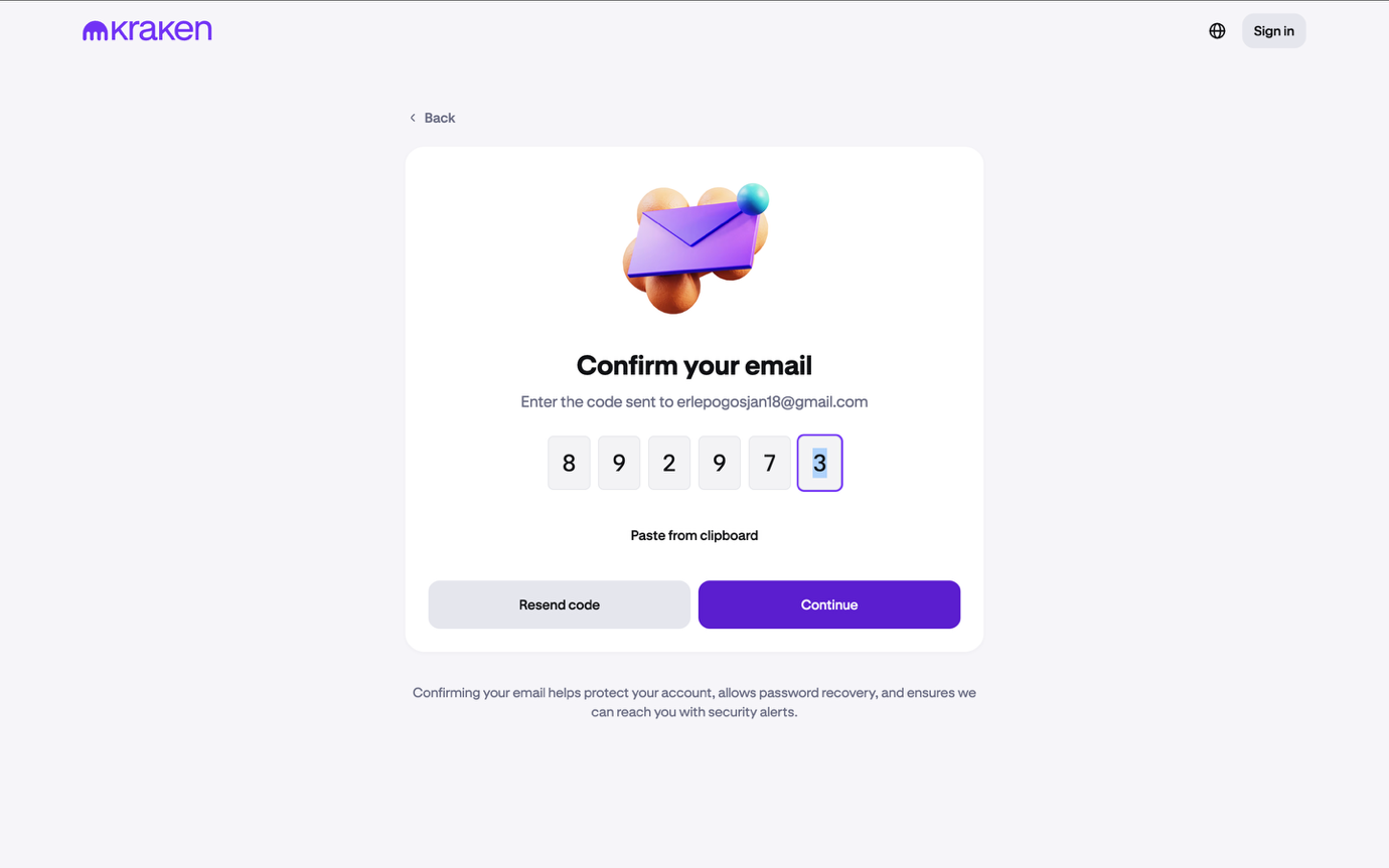 Email kinnituskood