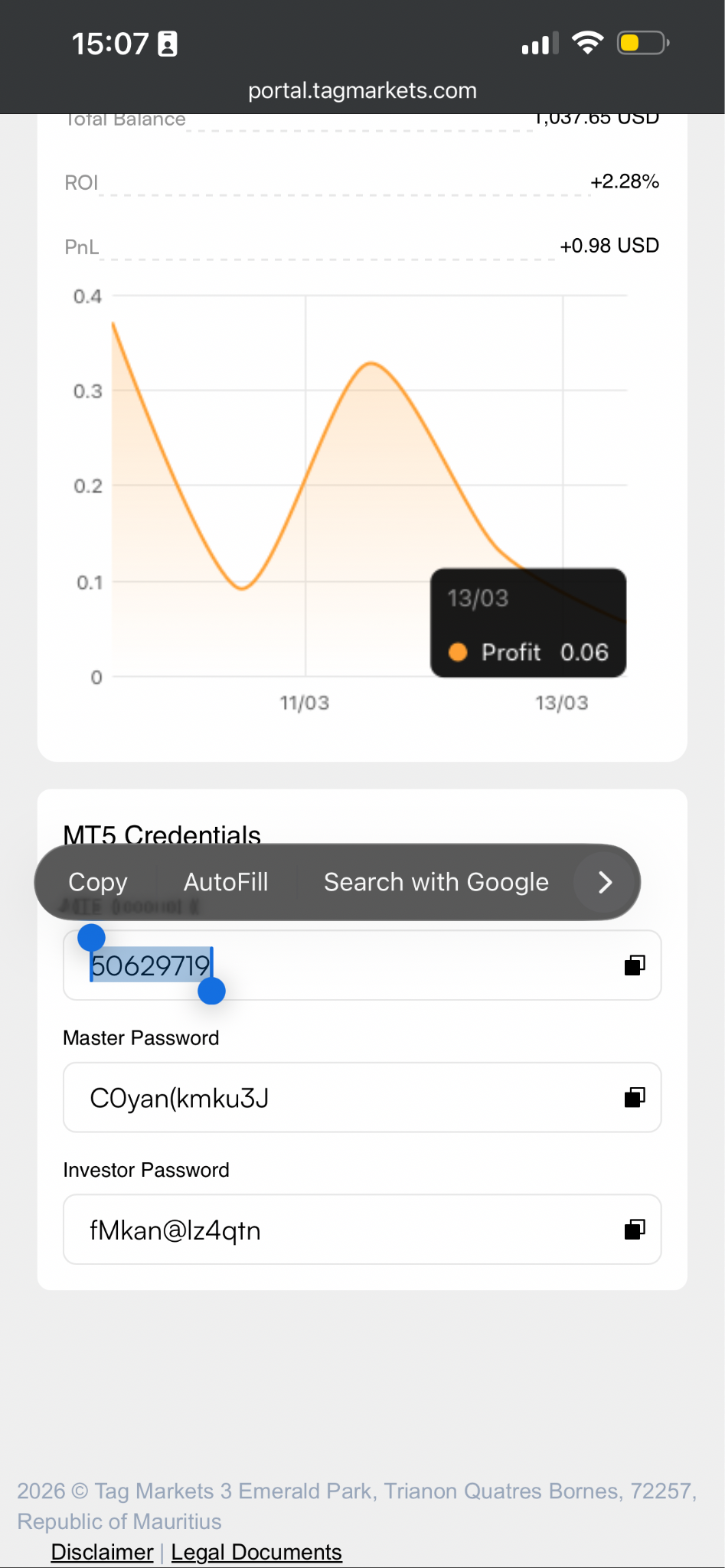 MT5 Credentials kopeerimine