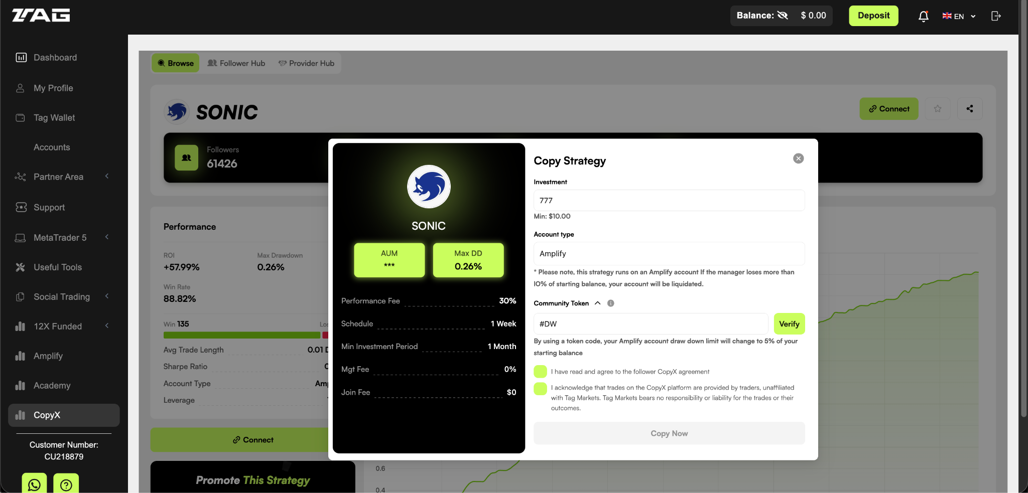 Community Token #DW sisestus